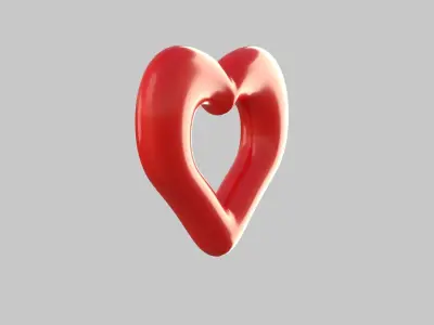 Heart icon v 15 3D model