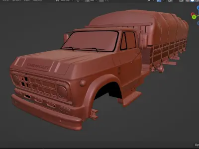  fbx obj 3xd mercedes Volkswagen chevrolet  Low-poly 3D model