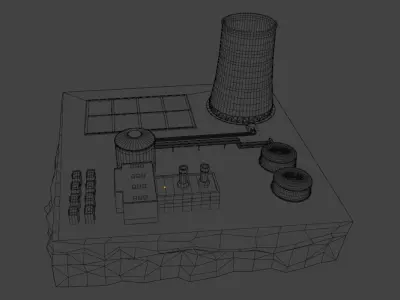 Nuclear power plant 3D model