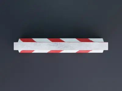 Concrete Construction Barrier Block Lowpoly Free low-poly 3D model
