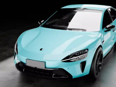 xiaomi-su7 With Interior 3D model