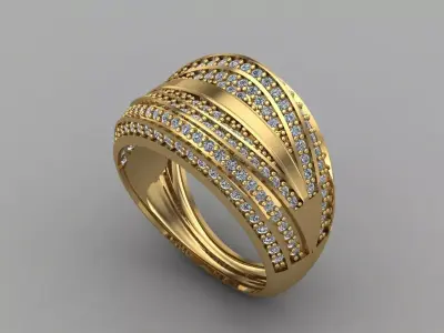Women Ring 3DM Womens Ring 3d models 3D print model 3D print model 17