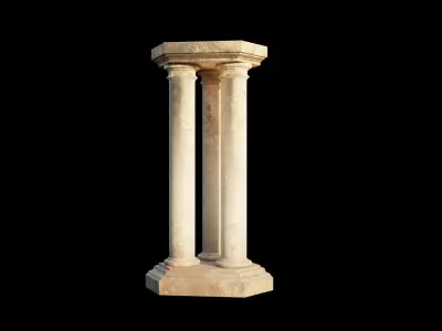 Set of 3 Colossal Columns Kit set 3D model