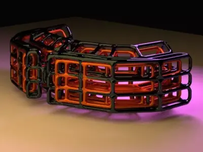 Car bumpers wire Low-poly 3D model