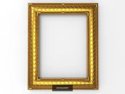 5 carved frames set 3D Model Pack