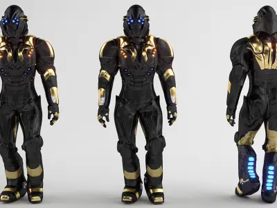 Sci- fi Robot Character Model Low-poly 3D model