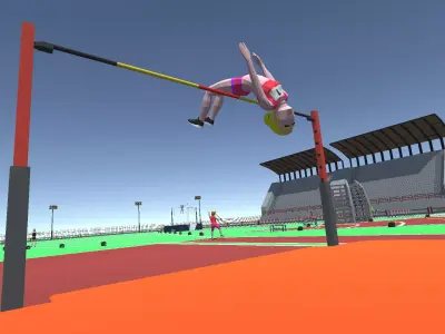 9t5 Low Poly Athletics Sports 2 Low-poly 3D model