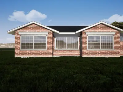 2 bedroom African bungalow Free 3D model