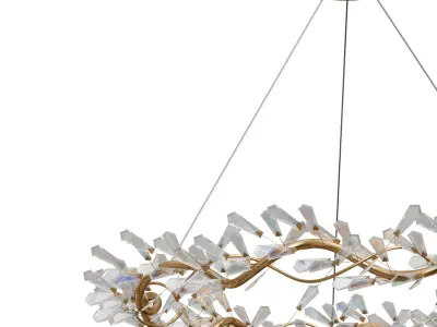  Kotta Twelve Light Cut Crystal Pendant Chandelier 3D model
