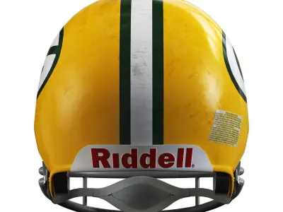 Riddell vsr 4 helmet-green bay packers 3D model