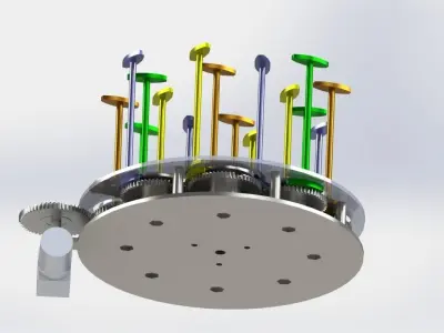 MAYPOLE BRAIDING MECHANISM 3D model