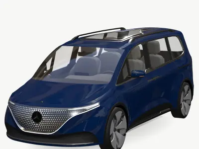  Mercedes Benz EQT Low-poly 3D model