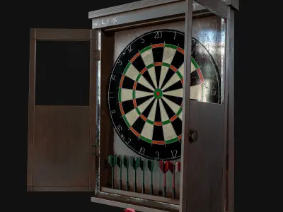Dartboard Pack  Low-poly 3D model