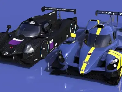 Norma M30 and Ligier JSP3 ELMS cars Low-poly 3D model