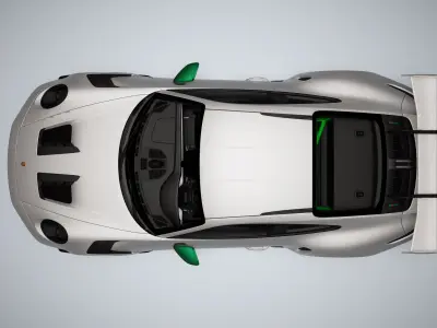 Porsche 911 GT3 RS  Low-poly 3D model