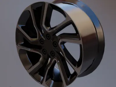 Sport Car Rim 3 Game-Ready 3D Model Low-poly 3D model