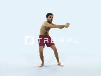 Flow 15K Beach Receiving Sports Man Low-poly 3D model