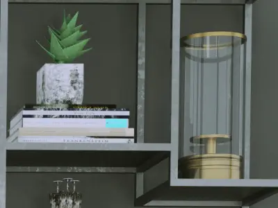 Set 21 dining room table and chairs 3D model