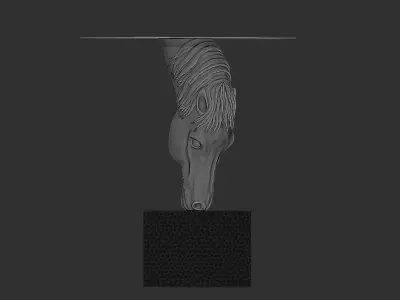 table decoration horse head 3D print model