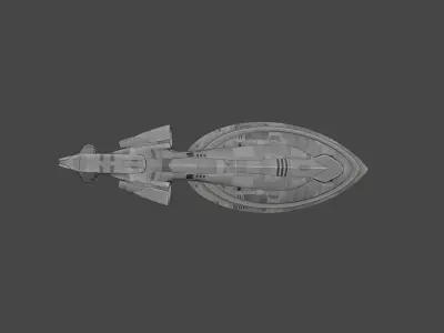 Sci Fi Spaceship Low-poly 3D model