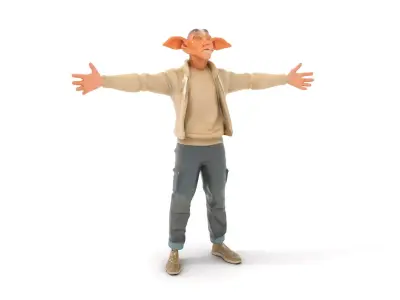 Fantasy Character with Open Arms Model Pack Low-poly 3D model