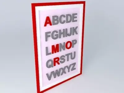 Framed picture Free 3D model