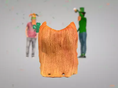 St Patrick Head Orange 3D Model 3D model