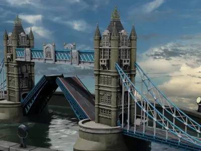 Blender 3 to UE5 A London Bridge 3D Model Environment 3D model