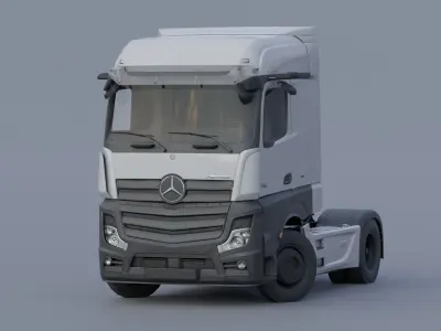  Mercedes-Benz Actros 2020 lowpoly Low-poly 3D model