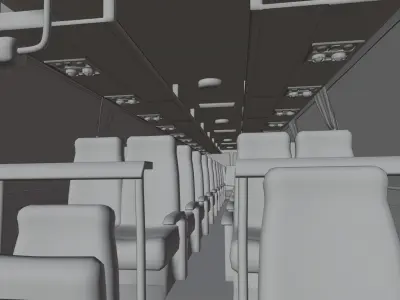 Mercedes Benz o302 Bus Low-poly 3D model