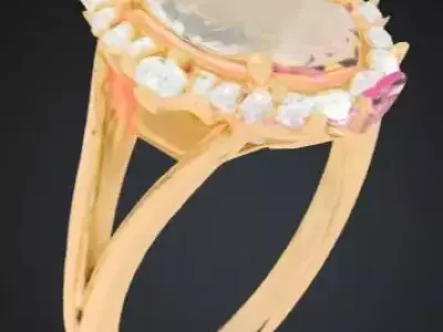 A LUXURY RING FOR WOMAN 3D model