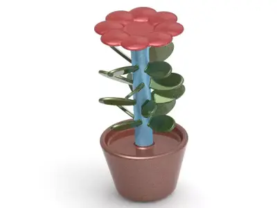 Stylish Green Leaf Plant 3D print model