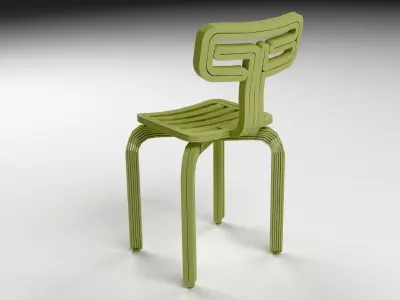 Chubby Chair Low-poly 3D model