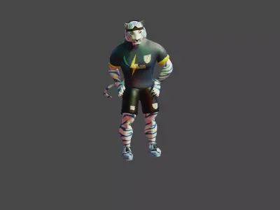tiger body cleanup 3D model