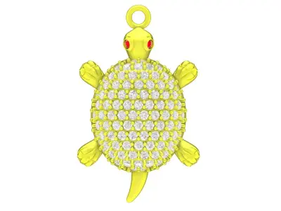 Luxury Turtle Diamond Pendant Jewelry for Unisex  4655 3D print model