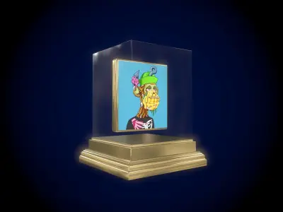 Mutant Ape 10 Gold Club Low-poly 3D model