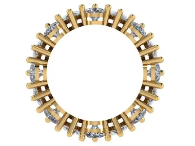 pear shape full eternity ring reverse sides  3D print model