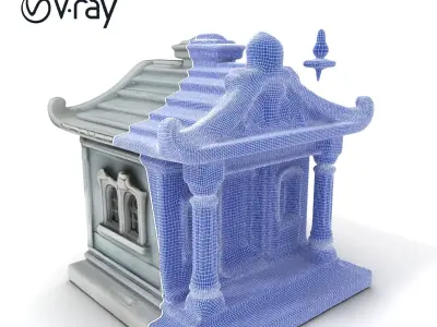 Ornate Pavilion Architectural Model Pack Low-poly 3D model