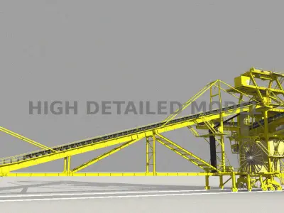 Stacker mining equipment 3D model