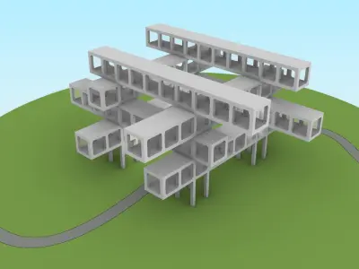 Vierendiel frame model 3D model