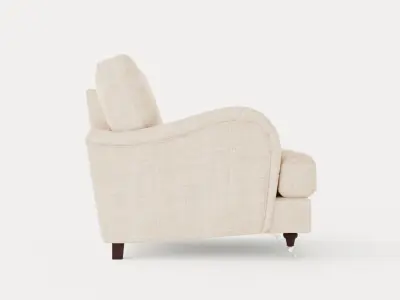 Howard Luxury Armchair Beige Low-poly 3D model