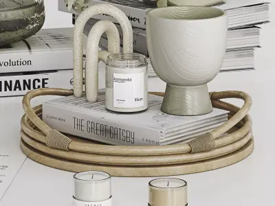 Decorative Set 035 Low-poly 3D model