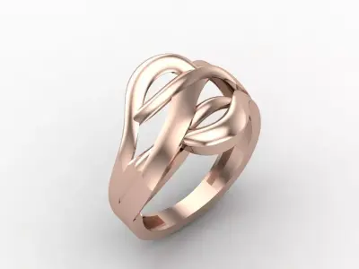 Plain Ring Women Ready STL 3DM Models Womens Rings 3D models 3D print model 61