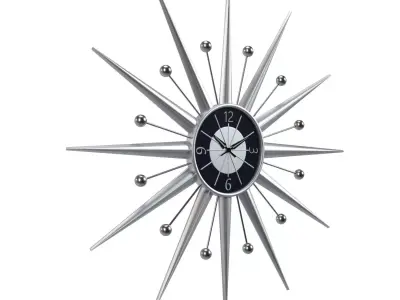 Sunburst Wall Clocks  PBR 3D model
