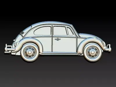 Beetle  - Fusca - Relief 3D print model