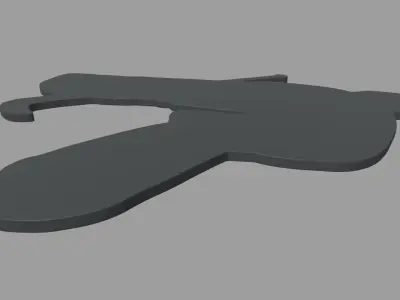 Hockey Key Ring Chain 02 Low-poly 3D model