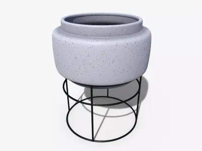 Pot Stand Ceramic S Low-poly 3D model