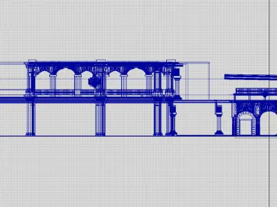sai baba temple interior  3D model
