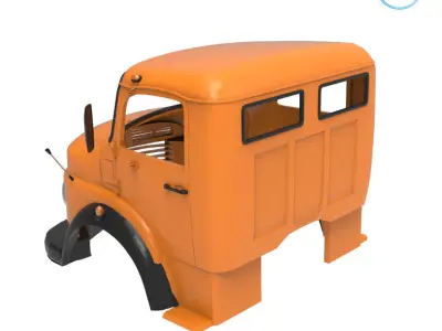 Mercedes-Benz Truck 1924-2624 Cabin - Full Professional Version 3D print model
