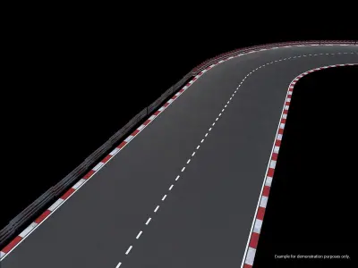 Lowpoly Racing Track Kit Low-poly 3D model